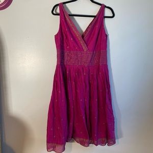 Isaac Mizrahi x Target Purple and Gold Summer Dress
